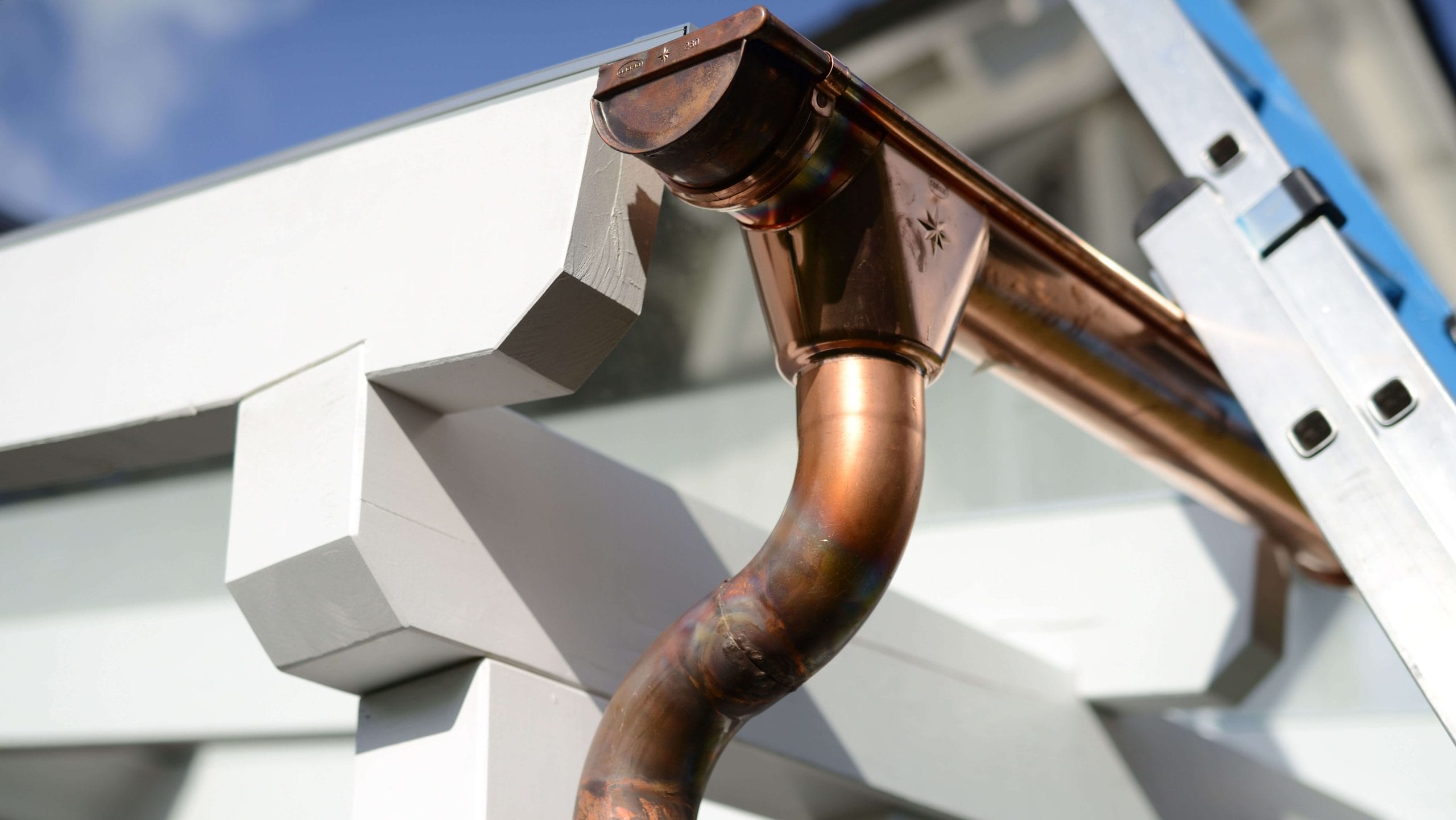 High-end copper gutters with a seamless design for residential properties in Savannah